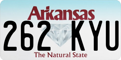 AR license plate 262KYU