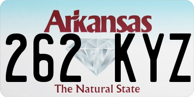 AR license plate 262KYZ