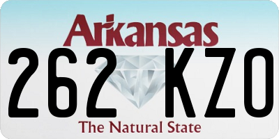 AR license plate 262KZO
