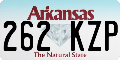 AR license plate 262KZP