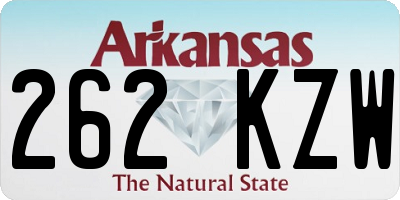AR license plate 262KZW