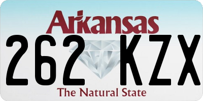 AR license plate 262KZX