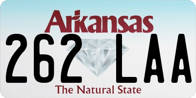 AR license plate 262LAA