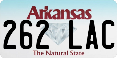 AR license plate 262LAC