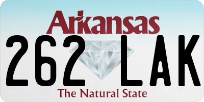 AR license plate 262LAK