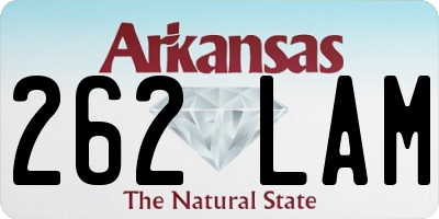 AR license plate 262LAM