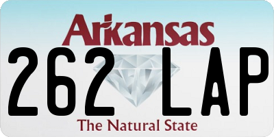 AR license plate 262LAP