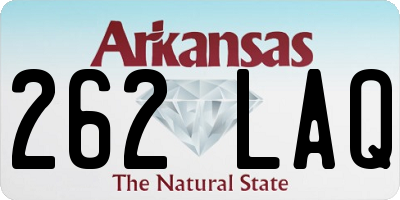 AR license plate 262LAQ