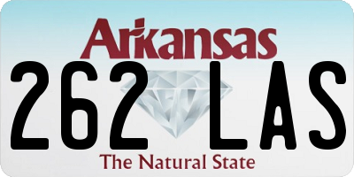 AR license plate 262LAS
