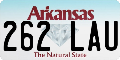 AR license plate 262LAU