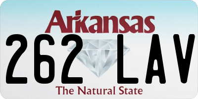 AR license plate 262LAV
