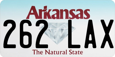 AR license plate 262LAX