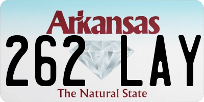 AR license plate 262LAY