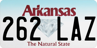AR license plate 262LAZ