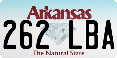 AR license plate 262LBA