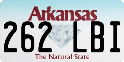 AR license plate 262LBI