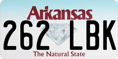 AR license plate 262LBK