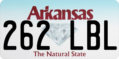 AR license plate 262LBL