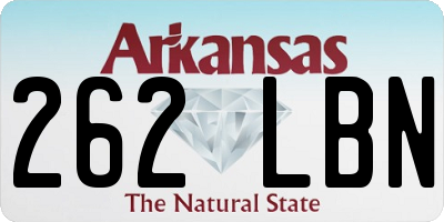 AR license plate 262LBN