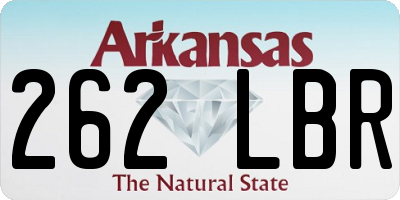 AR license plate 262LBR