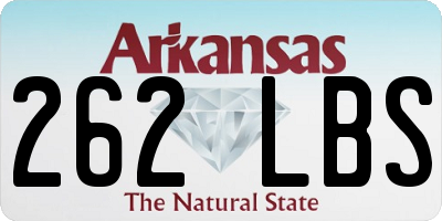 AR license plate 262LBS