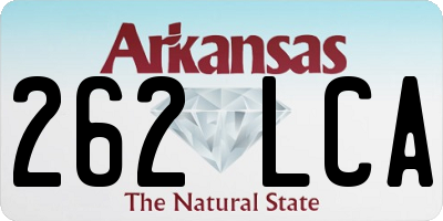 AR license plate 262LCA