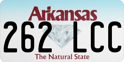 AR license plate 262LCC