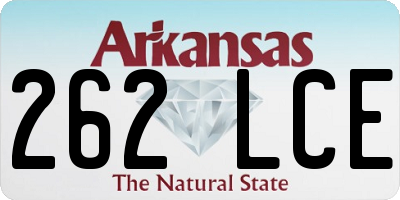AR license plate 262LCE