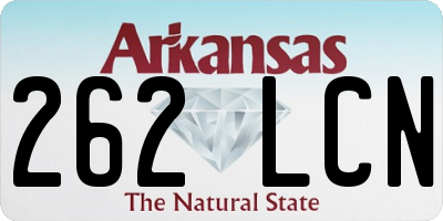 AR license plate 262LCN