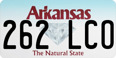AR license plate 262LCO