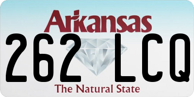 AR license plate 262LCQ
