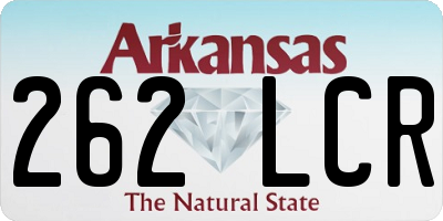 AR license plate 262LCR