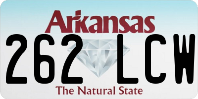 AR license plate 262LCW