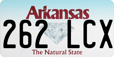 AR license plate 262LCX