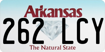 AR license plate 262LCY