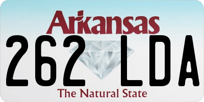 AR license plate 262LDA
