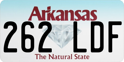 AR license plate 262LDF