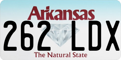 AR license plate 262LDX