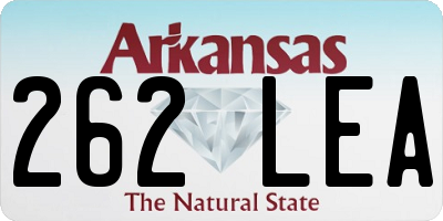AR license plate 262LEA