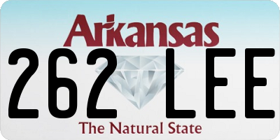 AR license plate 262LEE