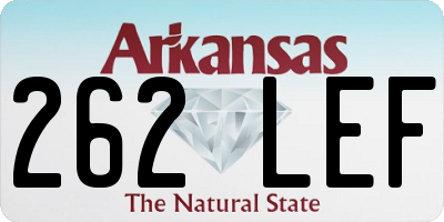 AR license plate 262LEF