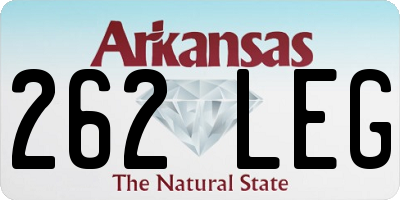 AR license plate 262LEG