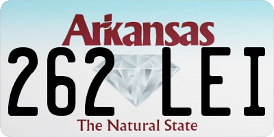 AR license plate 262LEI