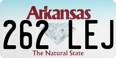 AR license plate 262LEJ
