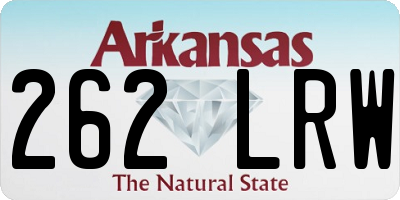 AR license plate 262LRW