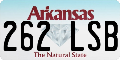 AR license plate 262LSB