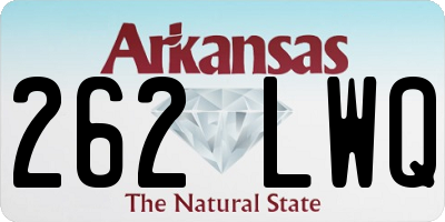 AR license plate 262LWQ