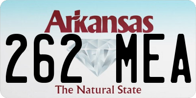 AR license plate 262MEA