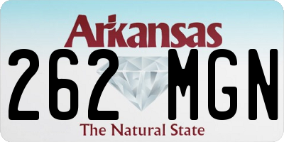 AR license plate 262MGN