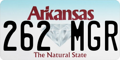 AR license plate 262MGR